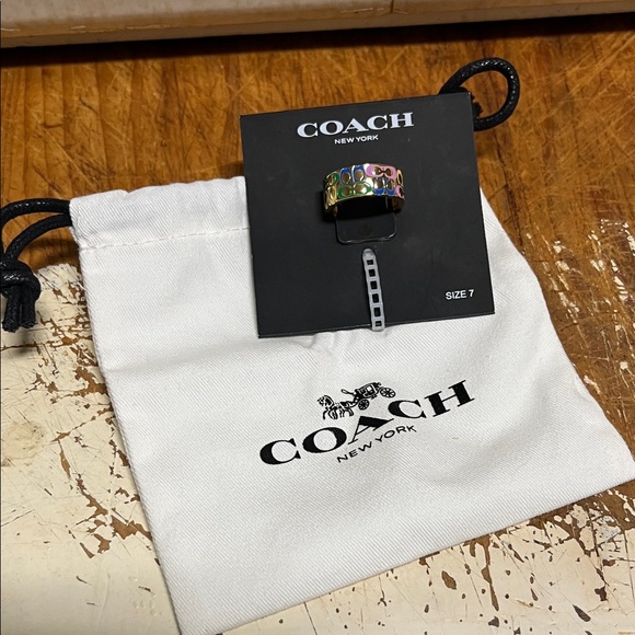 Coach Women's Colorful Enamel Ring - Picture 4 of 4